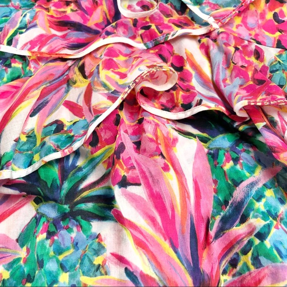 J. Crew • Ruffle Top In Ratti Painted Pineapple - Picture 5 of 7